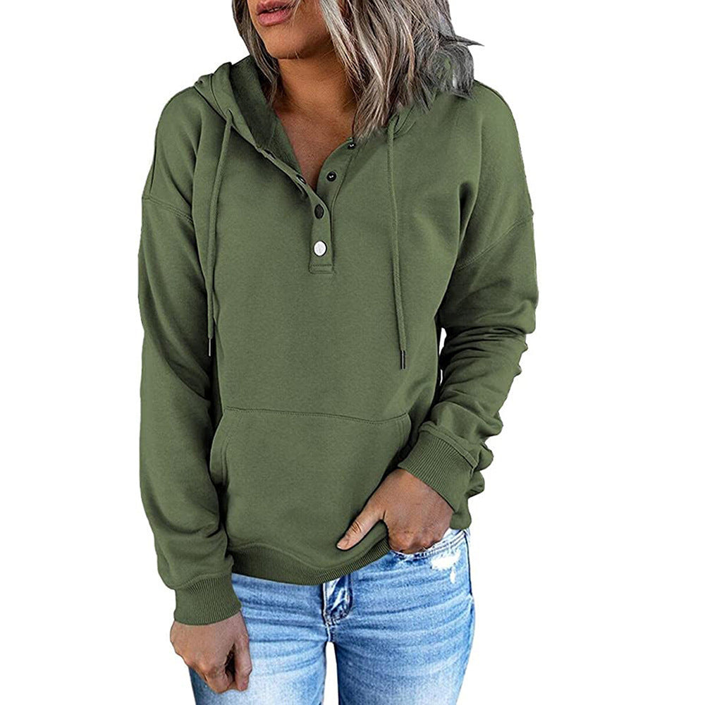 Long-sleeved Hooded Sweatshirt With Pockets. Fashion Casual.