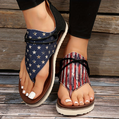 Wonderful Striped Gladiator Sandals with Zip Closure. Split Toe Design.