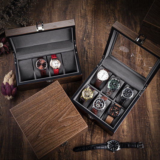 Walnut Watch Organizer Box - A Trust Market