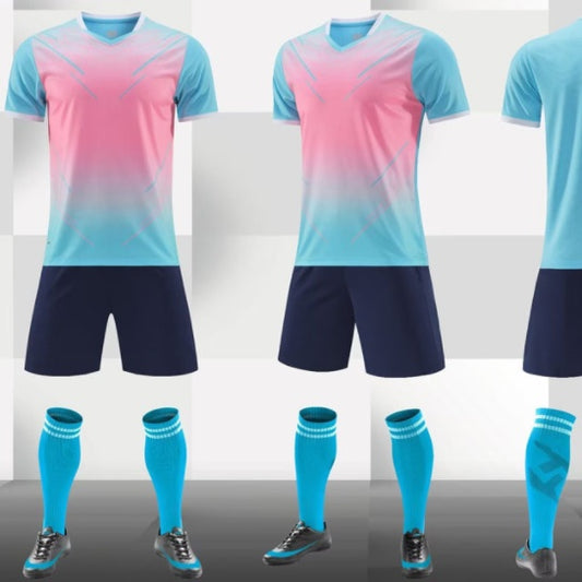 Gradient Short Sleeve Soccer/Football Jersey