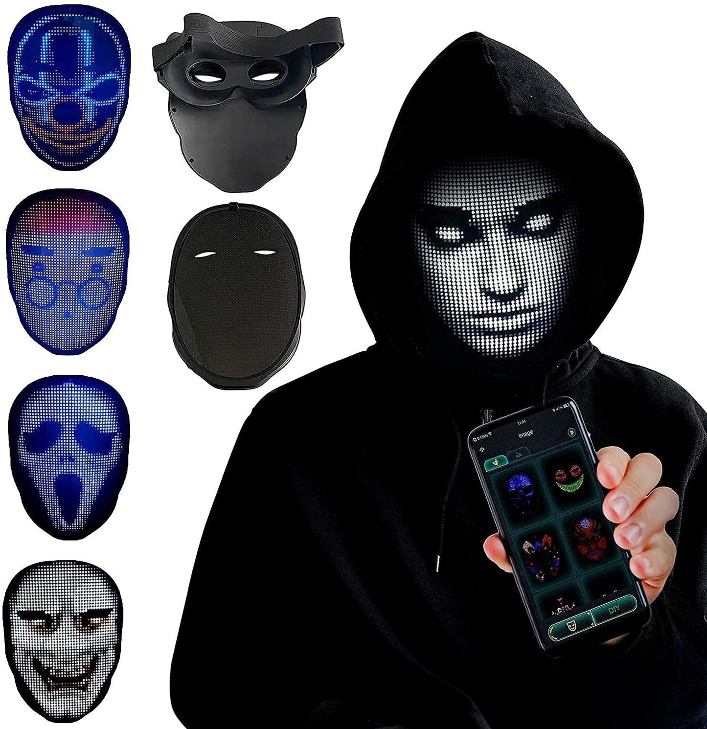 Fantastic Face Mask Full Color LED - A Trust Market