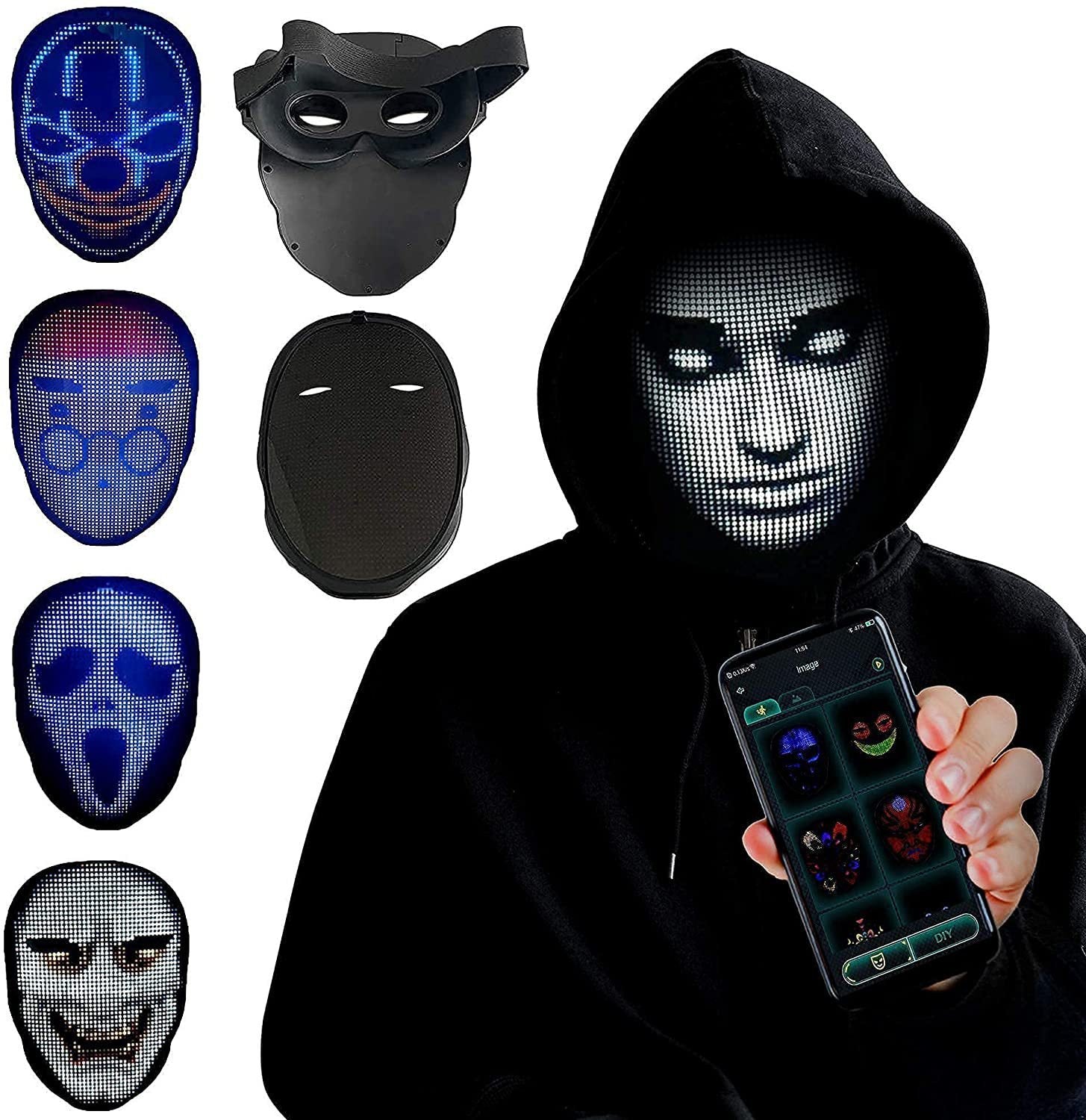 Fantastic Face Mask Full Color LED - A Trust Market