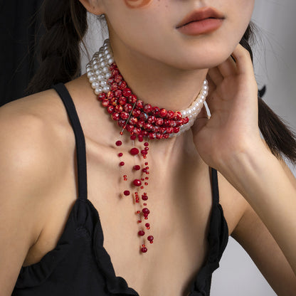 Fashion Gothic Pearl Necklace