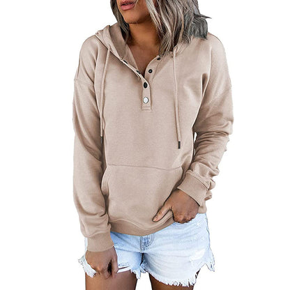 Long-sleeved Hooded Sweatshirt With Pockets. Fashion Casual.