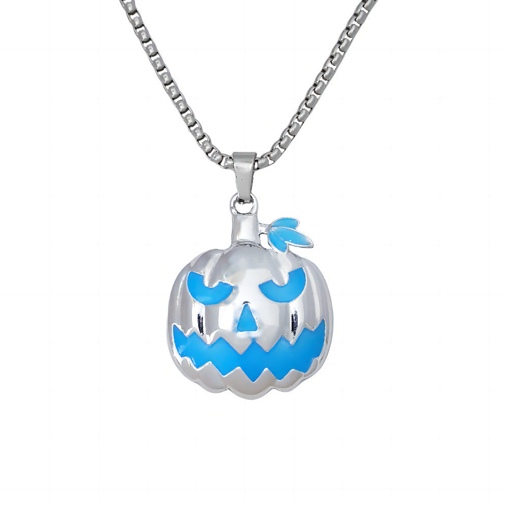 Halloween Ghost Pumpkin Pendant Necklace - A Trust Market