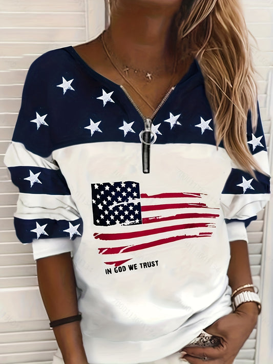 Women's Casual V-Neck Sweatshirt