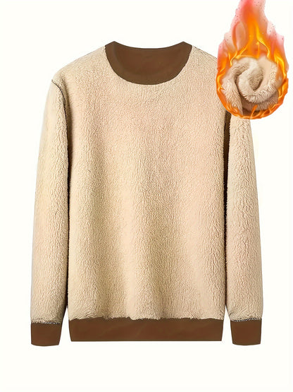 Casual Warm Fleece Lined Sweatshirt For Men