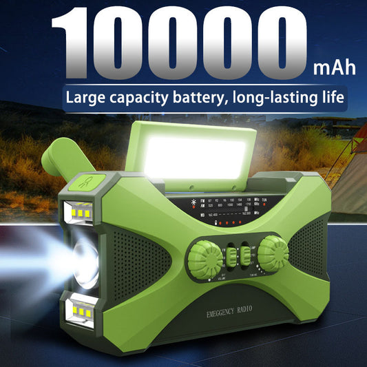 3 In 1 Portable Radio Hand Crank With Flashlight And Solar Charging Power Bank 🔦📻