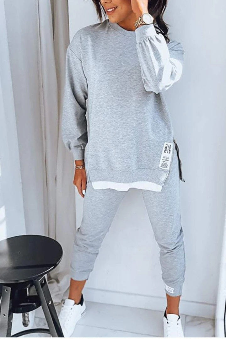 Beautiful Casual Sweatshirt And Slim-fit Trousers