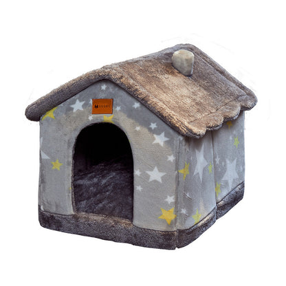 Foldable Dog House Pet Cat Bed Winter Dog Villa Sleep Kennel Removable Nest Warm Enclosed Cave Sofa Pets Supplies - A Trust Market