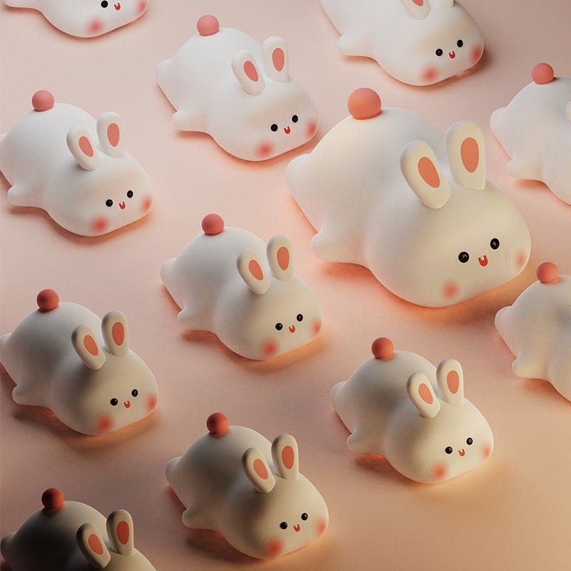 Cute LED Night Light Touch Sensor Rabbit Silicone
