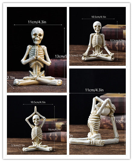 Funny Yoga Skull Skeleton Halloween Desktop Decoration - A Trust Market