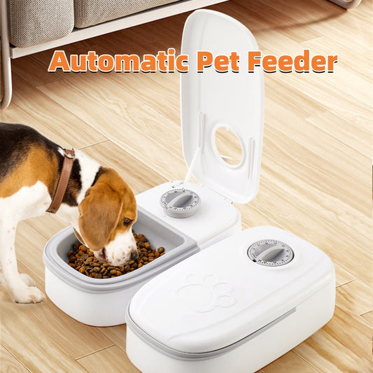 Automatic Pet Feeder Smart Food Dispenser For Cats Dogs Timer Stainless Steel Bowl Auto Dog Cat Pet Feeding Pets Supplies - A Trust Market