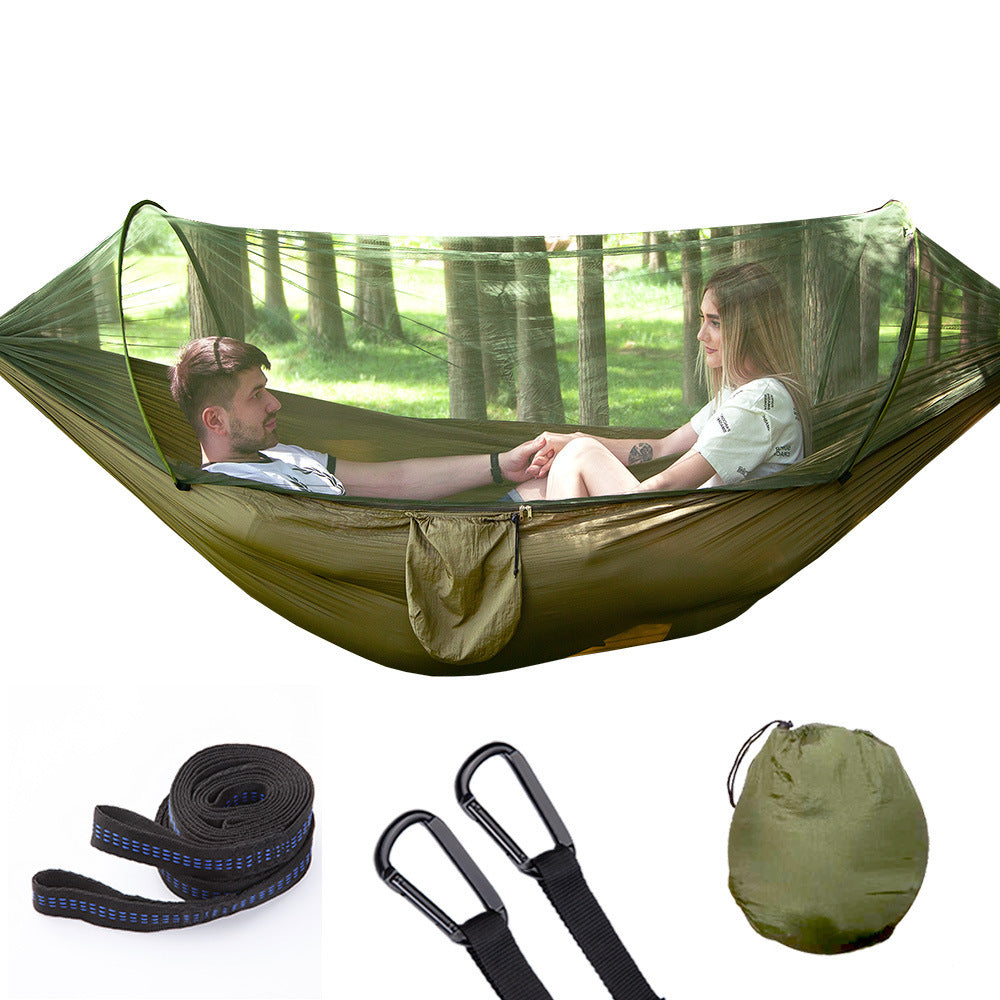 Fully Automatic Quick Opening Hammock With Mosquito Net - A Trust Market