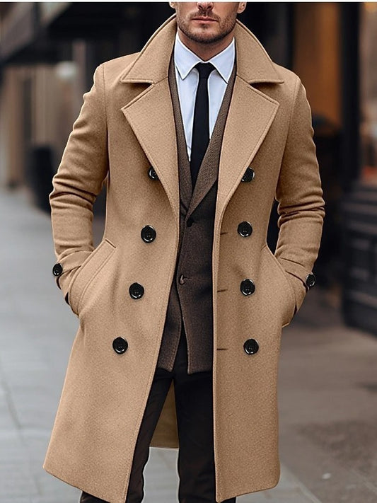Wonderful Woolen Coat With Double Long Breasted