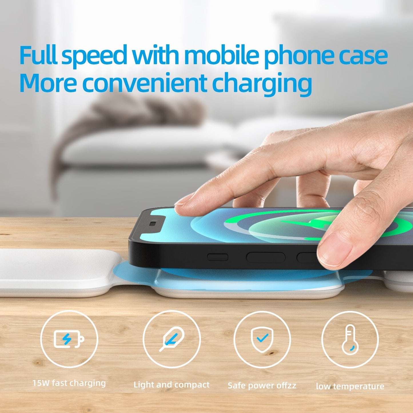 3 In 1 Magnetic Foldable Wireless Charger For Cell Phones and Gadgets