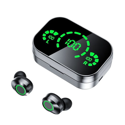 Fantastic Wireless Bluetooth  Earphones With Large Screen Smart Digital Display