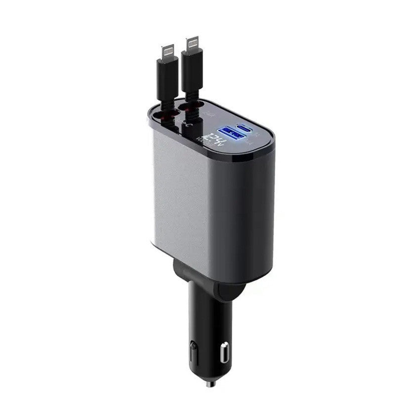 Great Super Fast Car Charger 100W With USB And TYPE-C Adapter