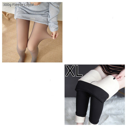 Wonderful Fleece-lined Thickened Sheer Tights Leggings