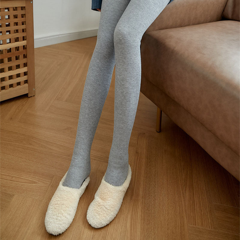 High Waist Stripes Leggings for Winter. Stretch Woman Pants