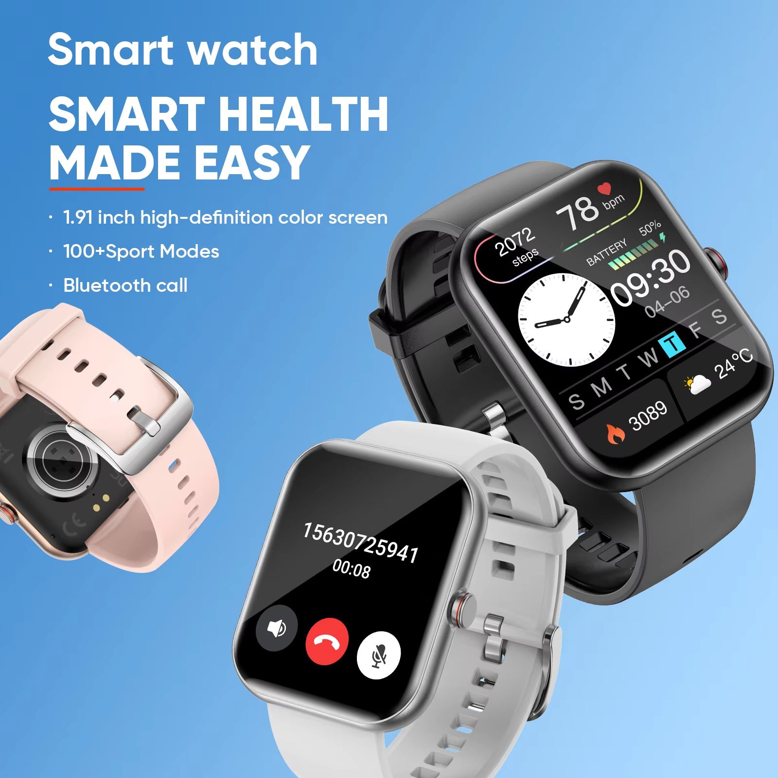 Great Big Screen A221 Smartwatch for Fitness Tracker - A Trust Market