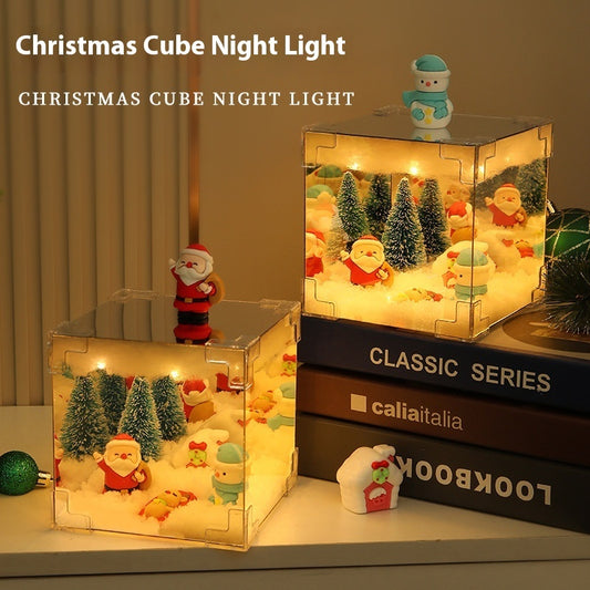 Christmas Cube Small Night Lamp Desktop Decoration (Sale 🚨)