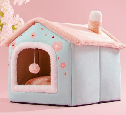 Foldable Dog House Pet Cat Bed Winter Dog Villa Sleep Kennel Removable Nest Warm Enclosed Cave Sofa Pets Supplies - A Trust Market