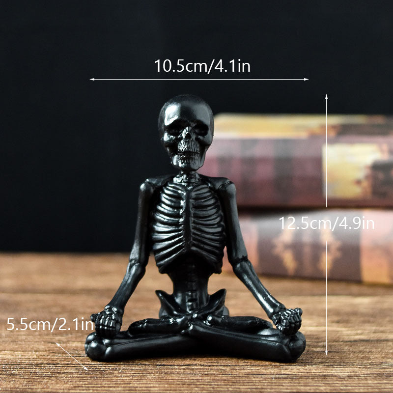 Funny Yoga Skull Skeleton Halloween Desktop Decoration - A Trust Market