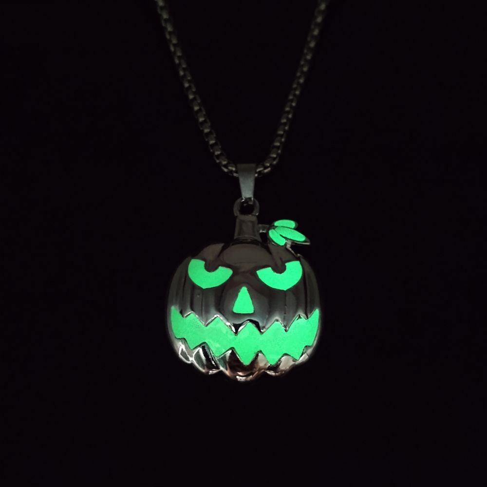 Halloween Ghost Pumpkin Pendant Necklace - A Trust Market