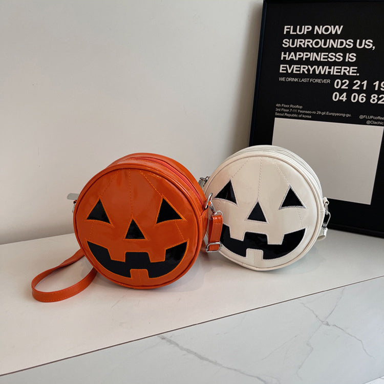 Halloween Pumpkin Small Round Bag - A Trust Market