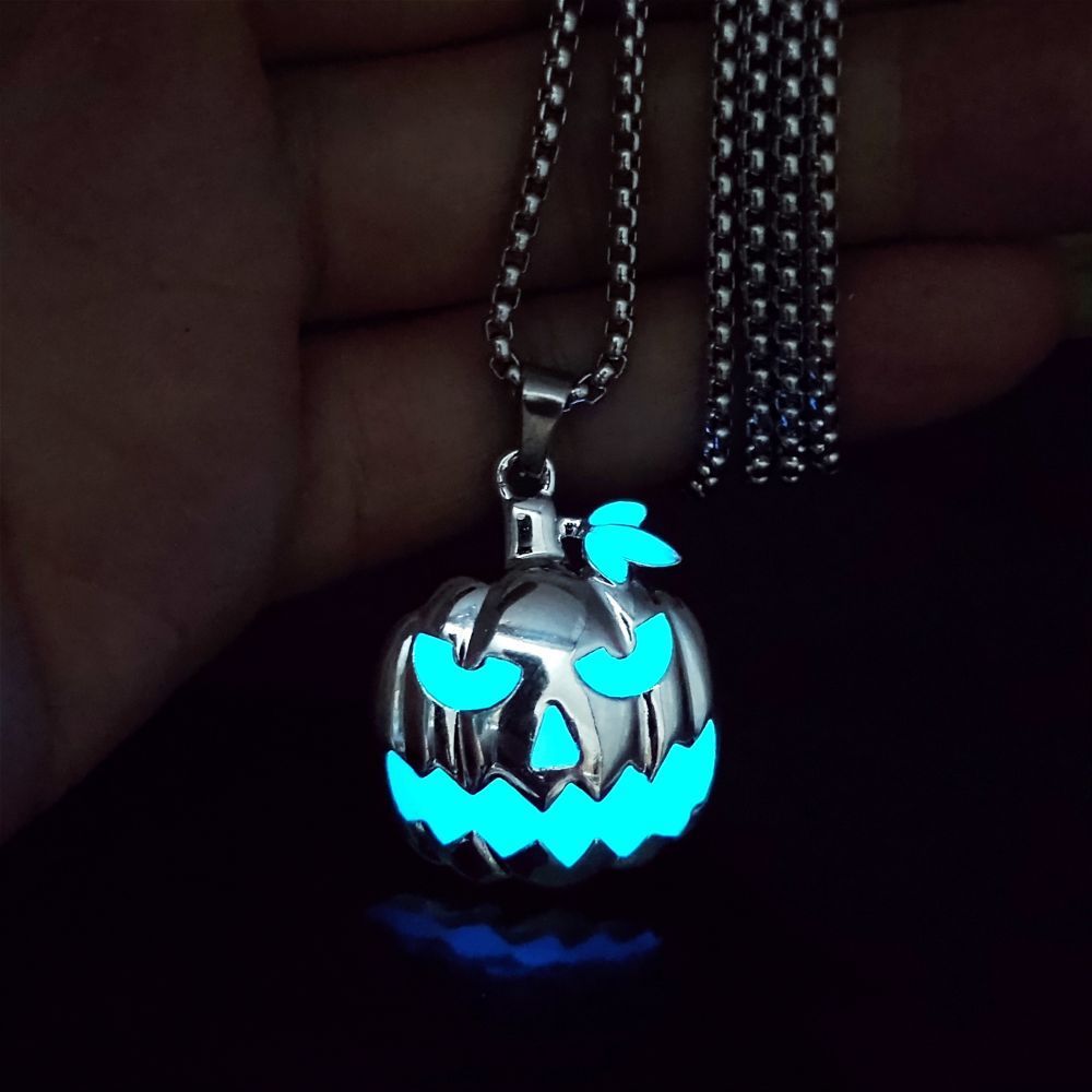 Halloween Ghost Pumpkin Pendant Necklace - A Trust Market