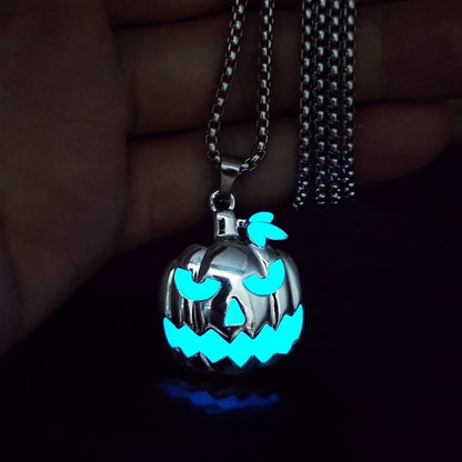 Halloween Ghost Pumpkin Pendant Necklace - A Trust Market