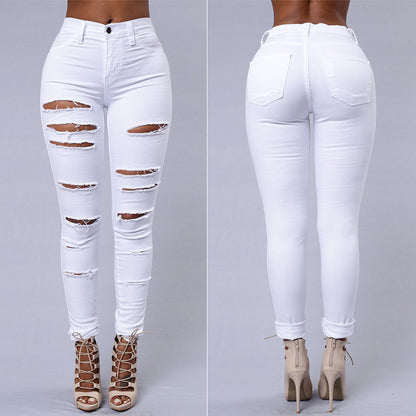 Wonderful High Waist Ripped Jeans