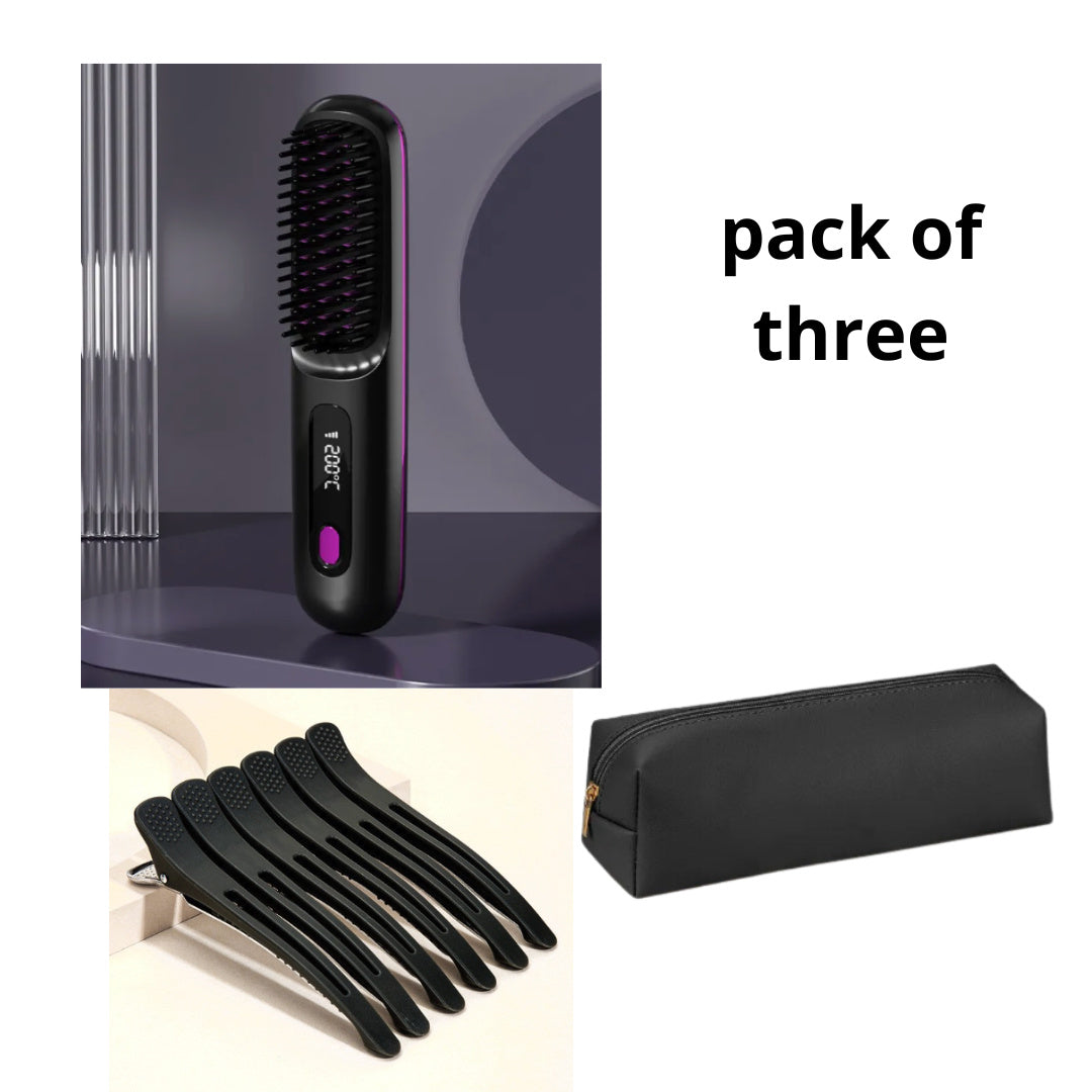 2 In 1 Portable Straight Hair Comb & Brush Hair - A Trust Market