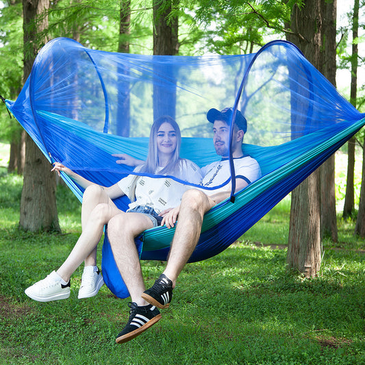 Fully Automatic Quick Opening Hammock With Mosquito Net - A Trust Market